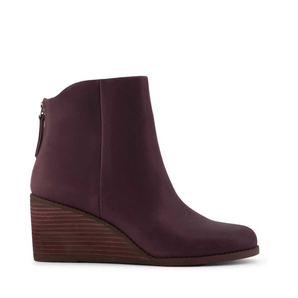 Toms Dark Plum Ankle Booties